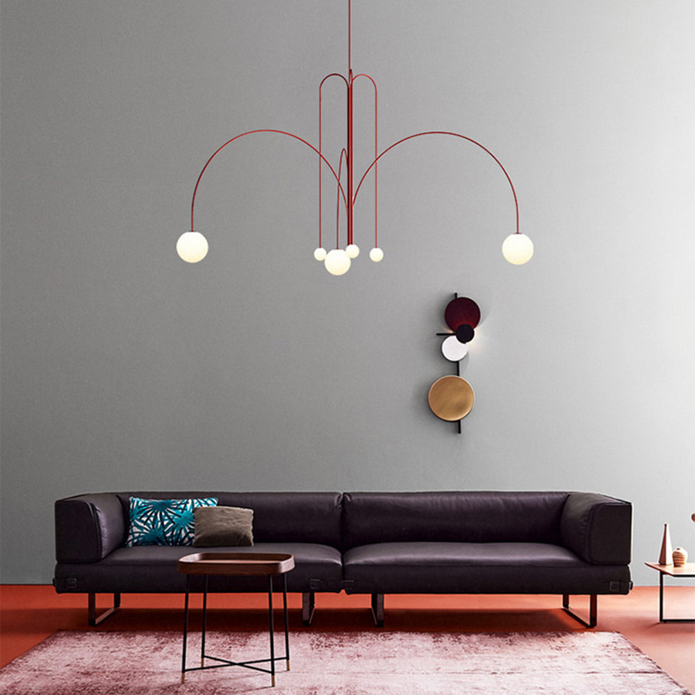 Zwaluw-geïnspireerde G9 hanglamp met verstelbare ketting, metalen en glazen kappen voor eetkamer, slaapkamer en woonkamer verlichting | Thomler