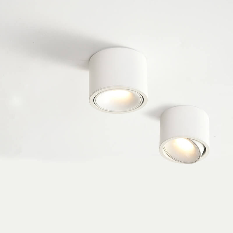 Low-Profile Aluminum LED Ceiling Fixture 3.7 Inch Round 12W Contemporary Overhead Lighting Hallway