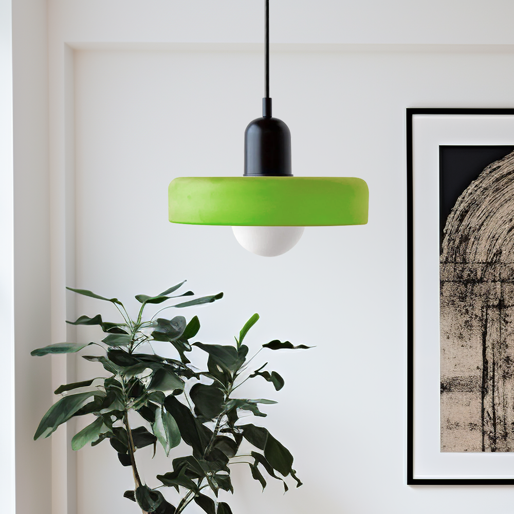 Handcrafted Art Glass Dome Pendant Light, Adjustable Modern Hanging Fixture for Dining Room Kitchen Island Living Room | Thomler