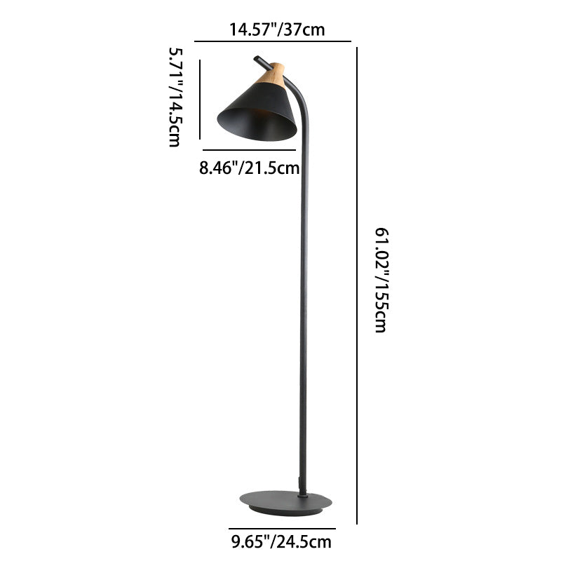 Standing Light Fixture Metal 61 Inch Adjustable E26 Socket Contemporary Upright Illumination