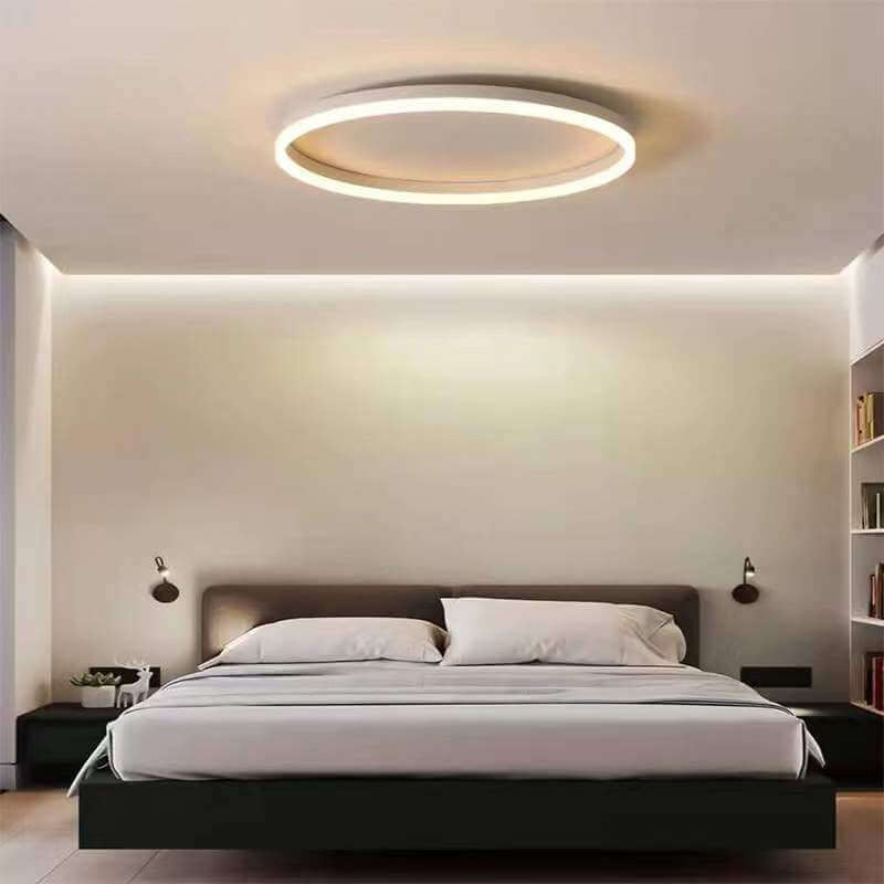 20 in Dimmable LED Ceiling Light with Remote Iron & Acrylic Fixture for Bedrooms Hallways Living Rooms Modern Low-Profile Design | Thomler