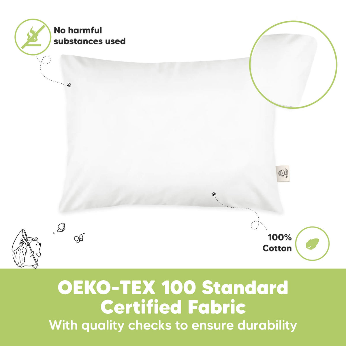 1-Pack Toddler Pillow Without Pillowcase