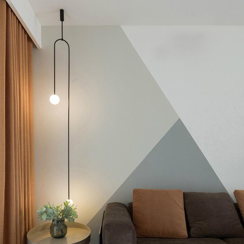 Lámpara de techo escultural con difusores de vidrio opalino, acabado en negro y latón, diseño de múltiples brazos para comedor, vestíbulo, lámpara de techo moderna