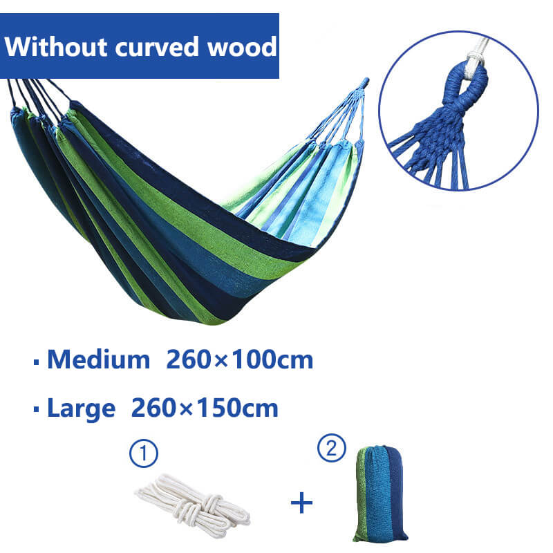 Cotton Blend Swing Hammock with Spreader Bar 102 in Total Length Red Blue for Backyard Patio Camping Outdoor Relaxation Adults Kids Portable | Thomler