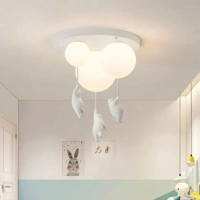 Kinder-Deckenleuchte Kinderzimmer Bär Ballon Pendelleuchte LED-Lampe Schlafzimmer Spielzimmer Deko Warmweißes Licht Tiermotiv Hängeleuchte