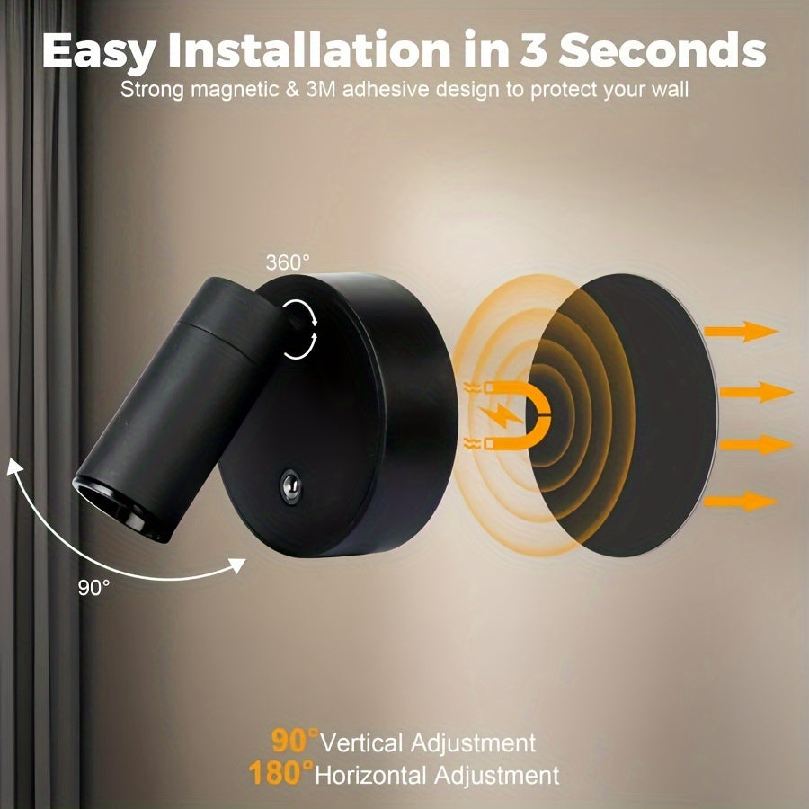 Rechargeable LED Accent Spotlight with Touch Dimmer for Artwork, Plants & Shelf Displays | Thomler