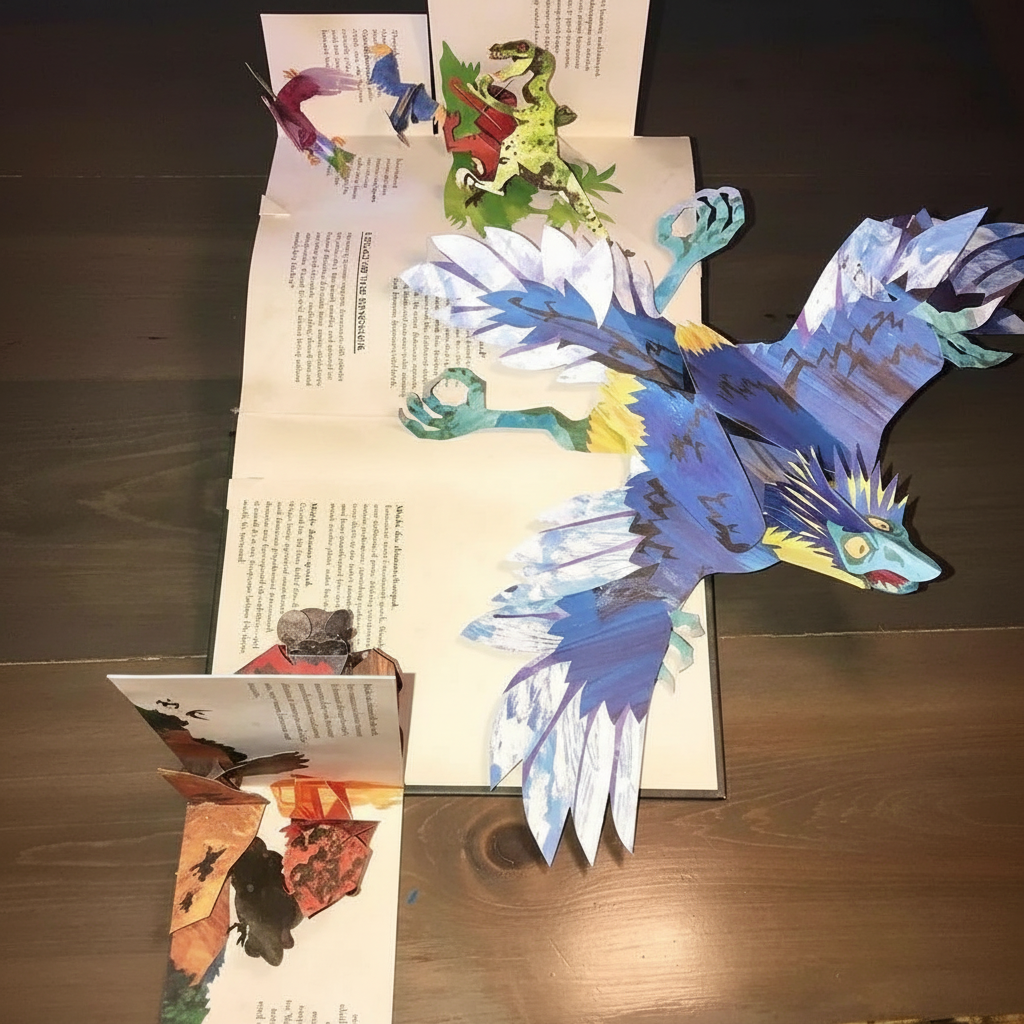 3D Dinosaur Storybook for Kids Interactive Learning Adventure Hands-On Reading Preschool Gift Educational Play Activity | Thomler