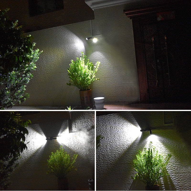 Superheldere bewegingssensor-ledlampen op zonne-energie voor buiten