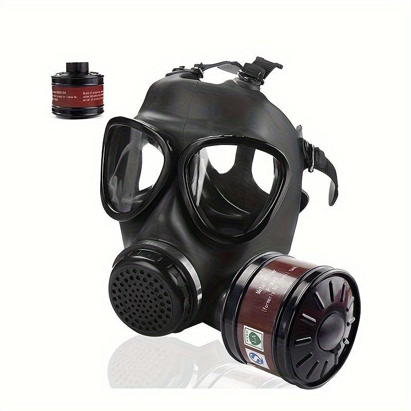 Volgelaatsmasker met 40 mm actieve koolstoffilter voor bescherming tegen chemische dampen | Industrieel gasmasker voor verfspuiten en reiniging