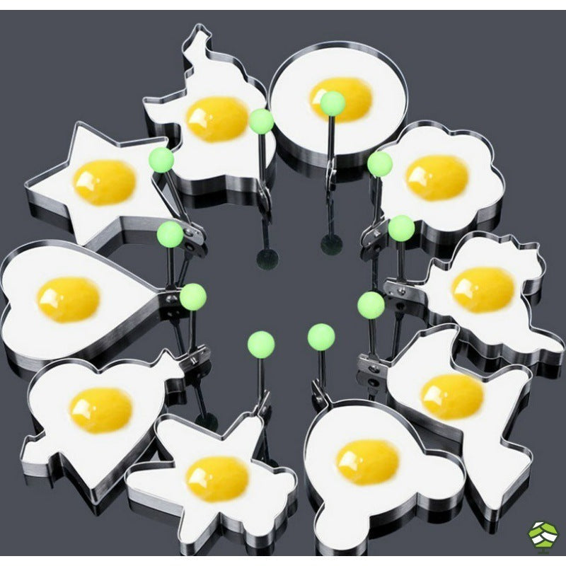 Juego de 10 moldes de silicona para desayunos, para huevos, tortitas, tortillas y comidas infantiles, utensilios de cocina antiadherentes y de fácil desmoldado | Thomler