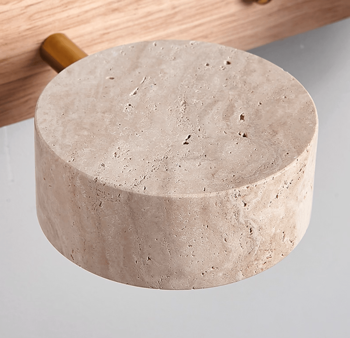 Aplique de pared de piedra natural con LED integrado, lámpara cableada de 2 luces con acento de madera para iluminación ambiental interior en dormitorios, pasillos y salas de estar
