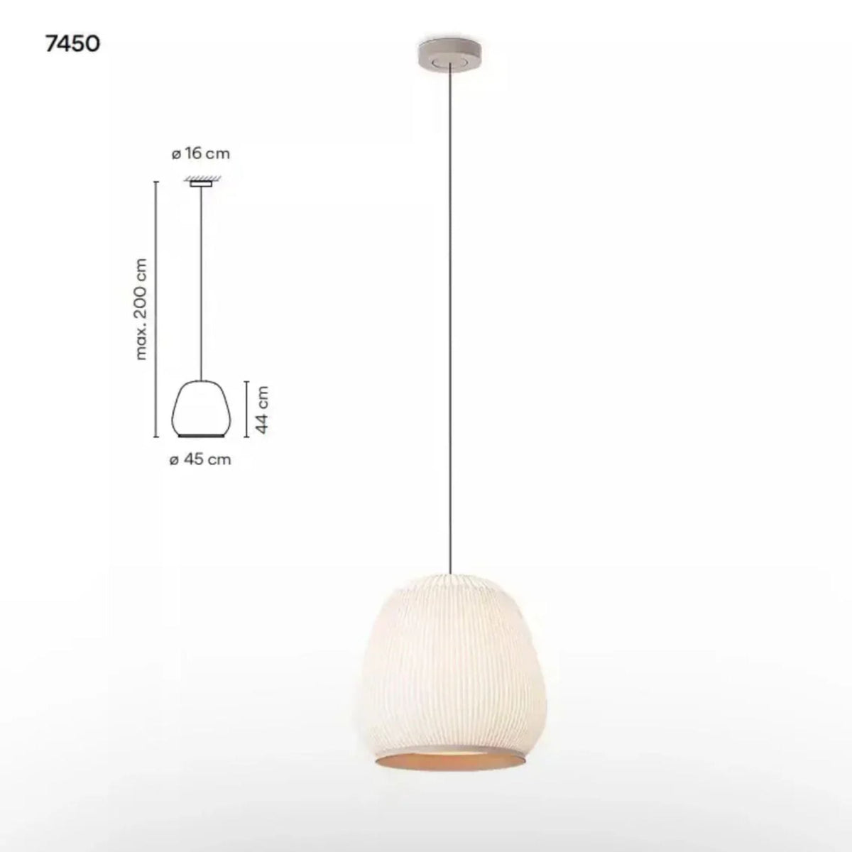 Geribbelde Lycra Hanglamp – 18 inch Ronde Dimmbare LED Plafondpendel voor Kookeiland, Eettafel & Moderne Woonruimtes | Thomler
