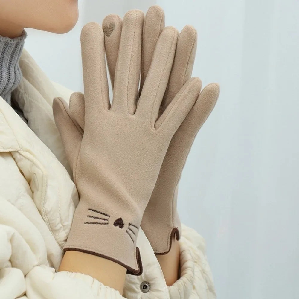 Katzen Touchscreen Winterhandschuhe für Damen