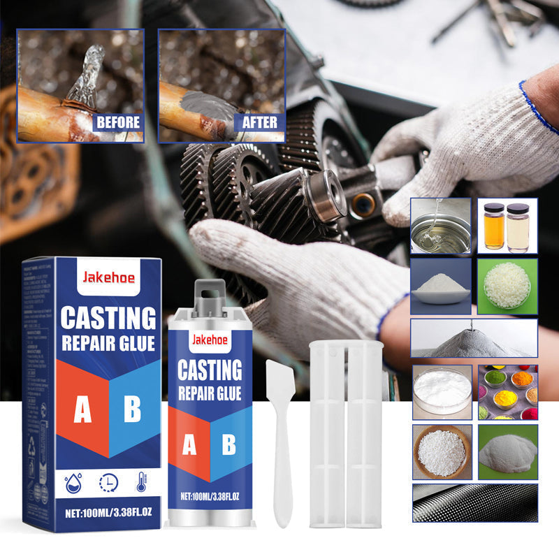 Heavy-Duty Metal Repair Epoxy Putty Hittebestendige Twee-Componenten Staallijm voor Automotive, Industrie, Gietijzer, Aluminium en Doe-het-zelf Projecten