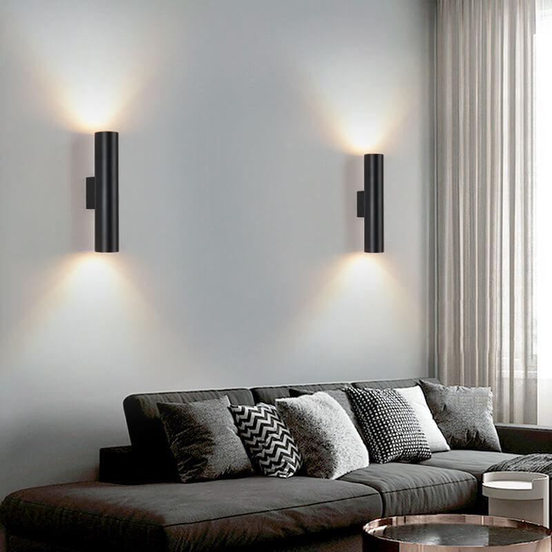Sleek Aluminum LED Sconce 12-Inch Square Modern Fixture for Bedroom Living Room Study Hallway Task