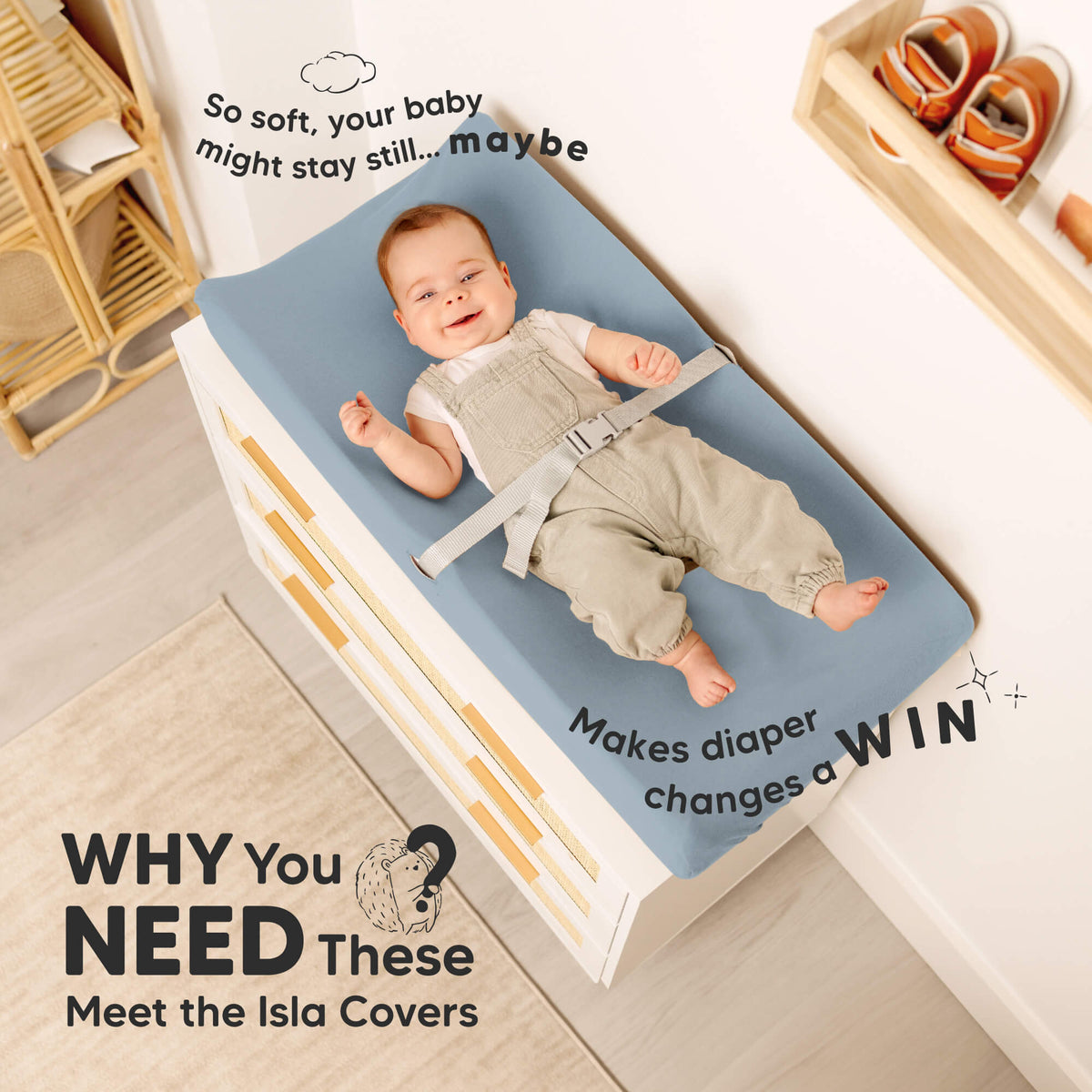 2-Pack Bamboo Changing Pad Covers