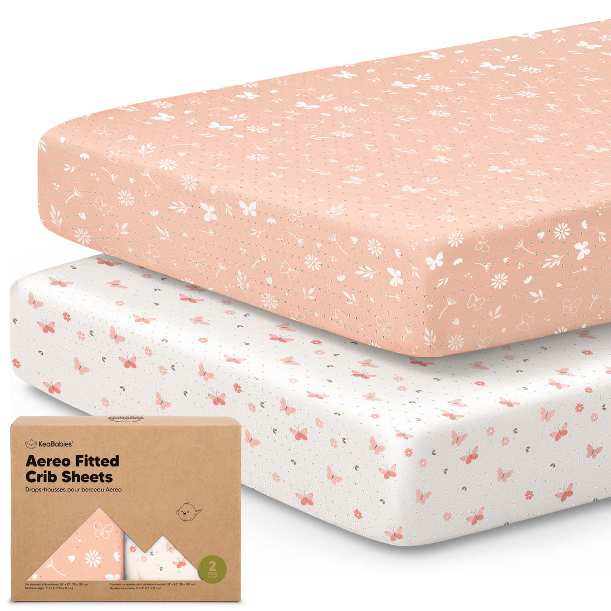 2-Pack Fitted Crib Sheets