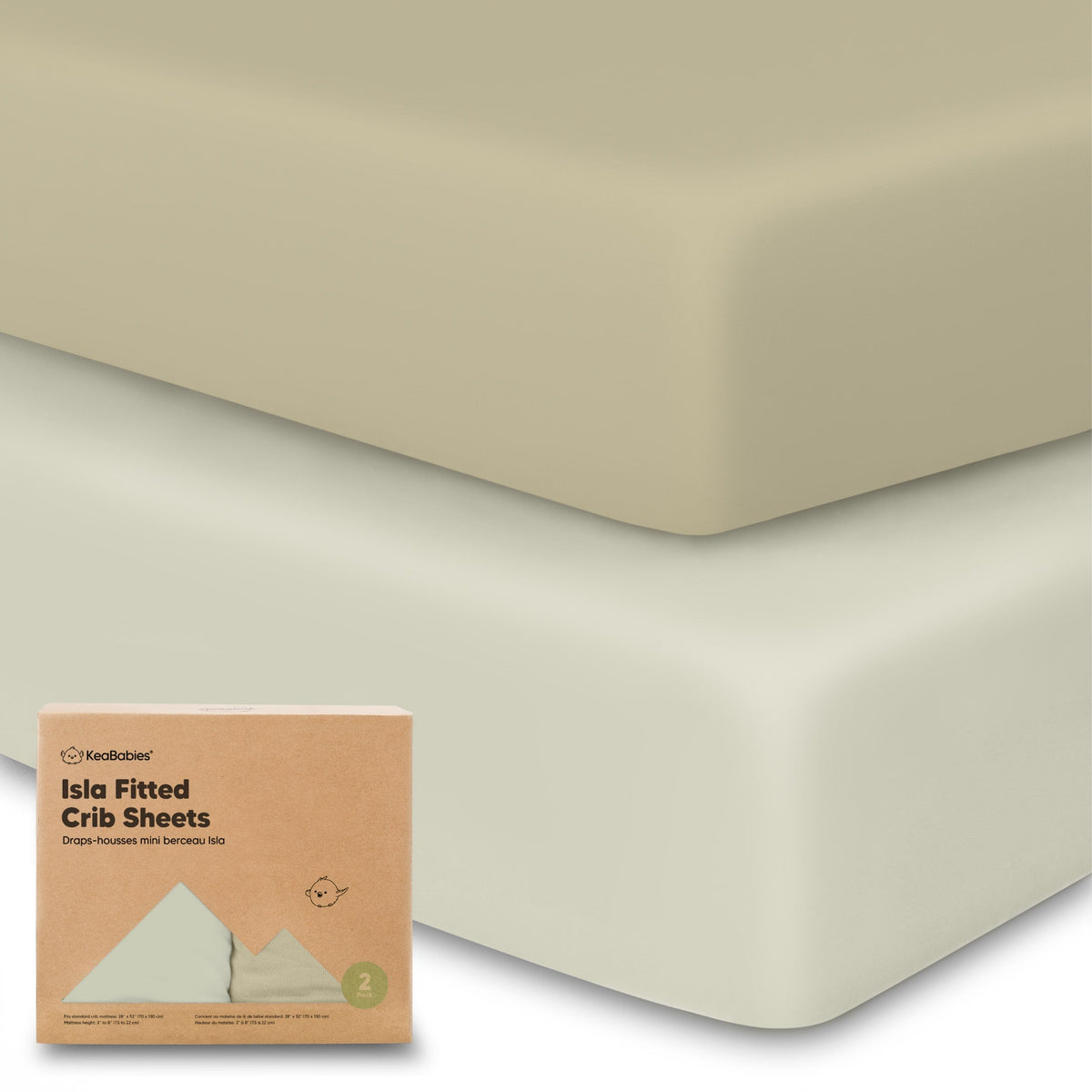 2-Pack Bamboo Fitted Crib Sheets