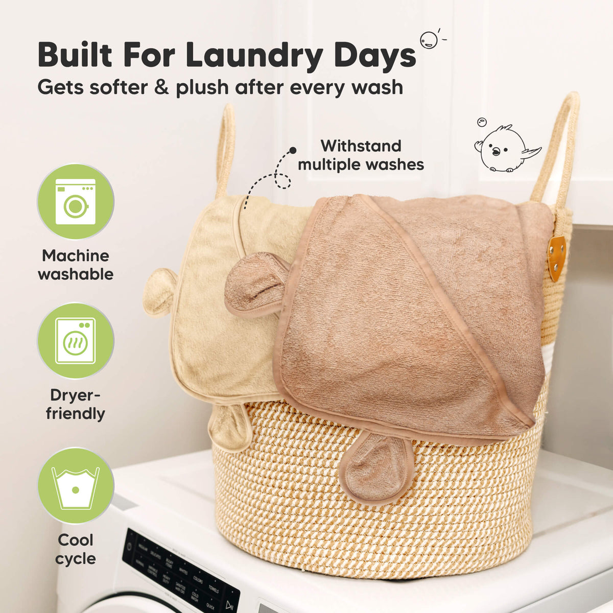 2-Pack Baby Hooded Towels