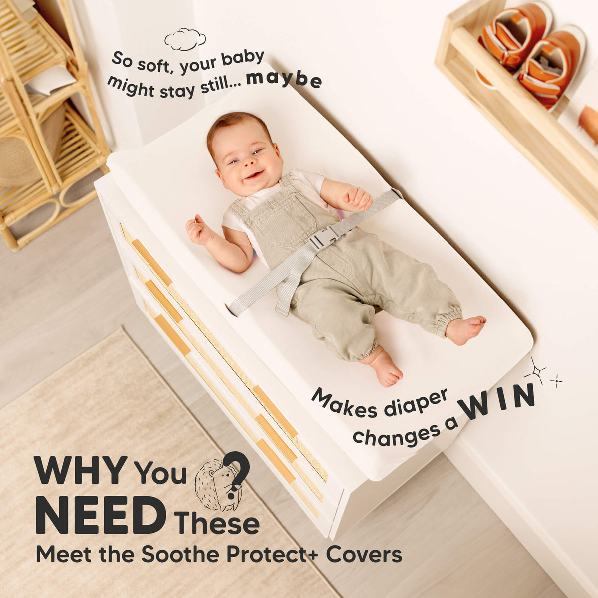 2-Pack Organic Cotton Waterproof Changing Pad Covers