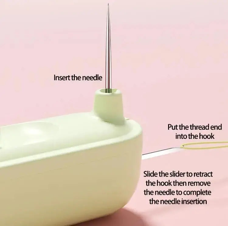 2-in-1 Sewing Helper with Threading Guide and Stitch Remover 4.1 inches Portable Craft Tool for Quilting Embroidery Alterations Mending Gree | Thomler