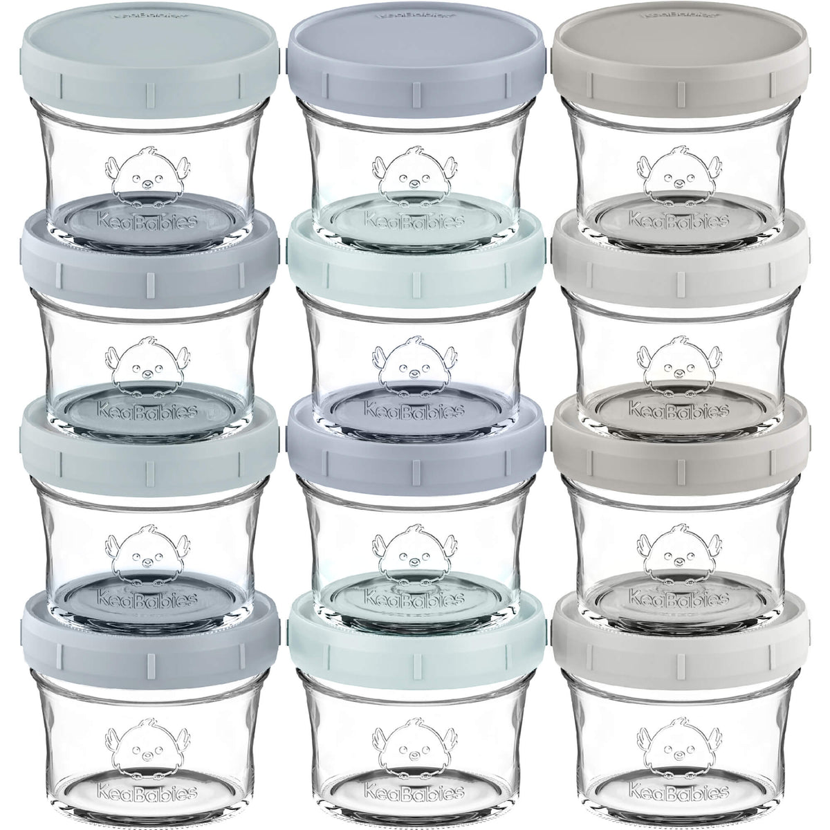 12-Pack Glass Baby Food Jars
