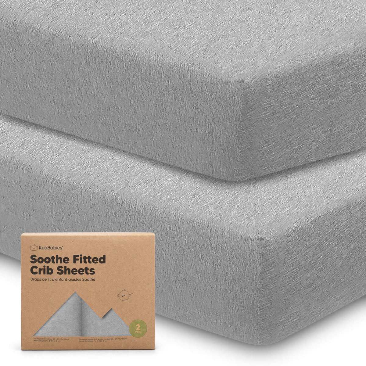 2-Pack Jersey Cotton Fitted Crib Sheets