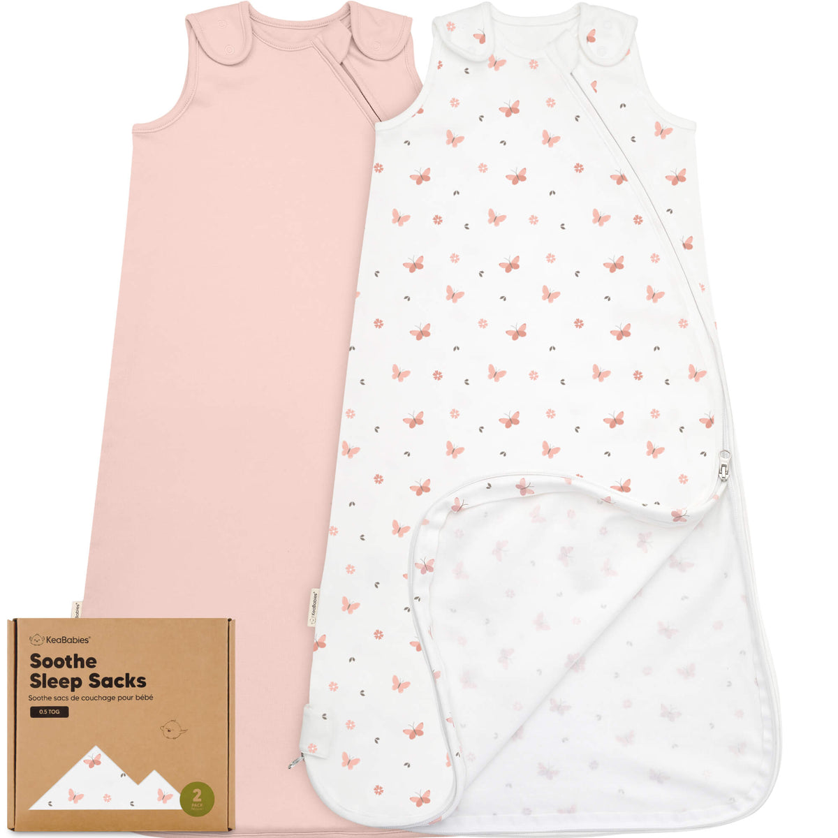 2-Pack Baby Sleep Sacks (0.5 TOG)