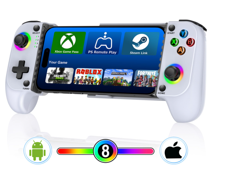 Kabelloser mobiler Game-Controller mit Smartphone-Halterung