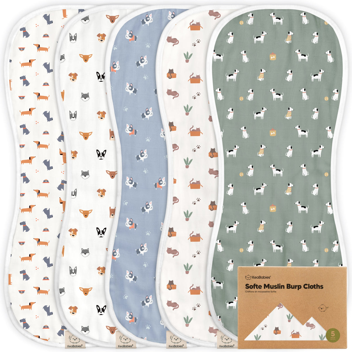 Large Muslin Baby Burp Cloth