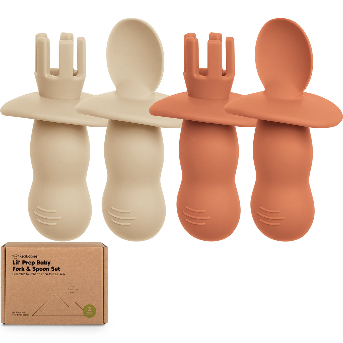 Juego de 2 tenedores y cucharas para bebé