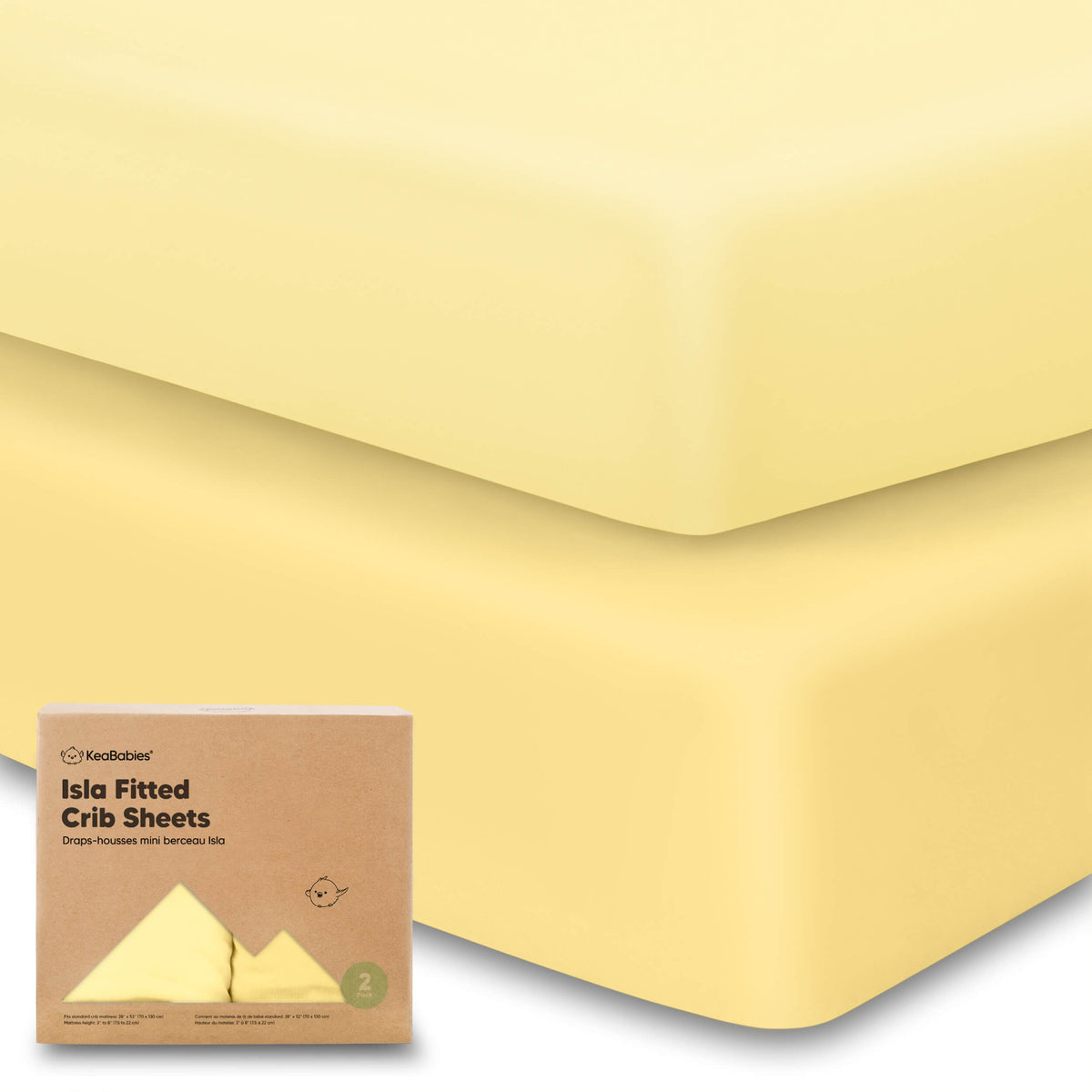 2-Pack Bamboo Fitted Crib Sheets