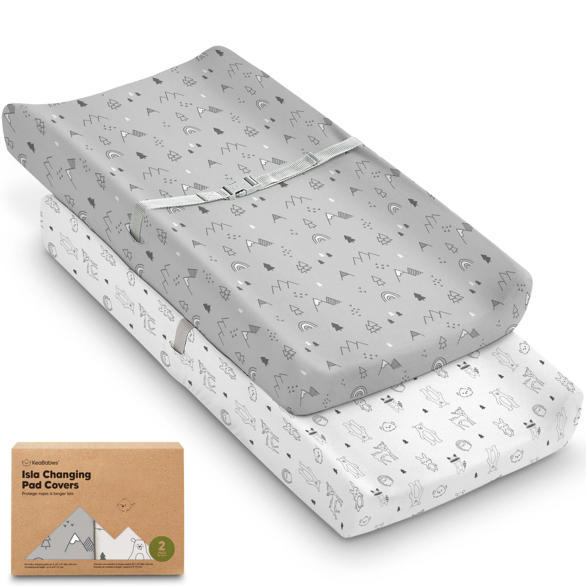 2-Pack Bamboo Changing Pad Covers