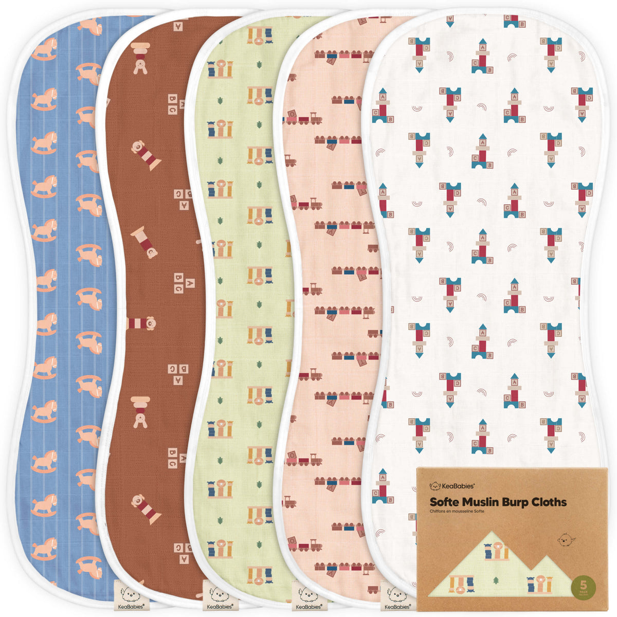 Large Muslin Baby Burp Cloth