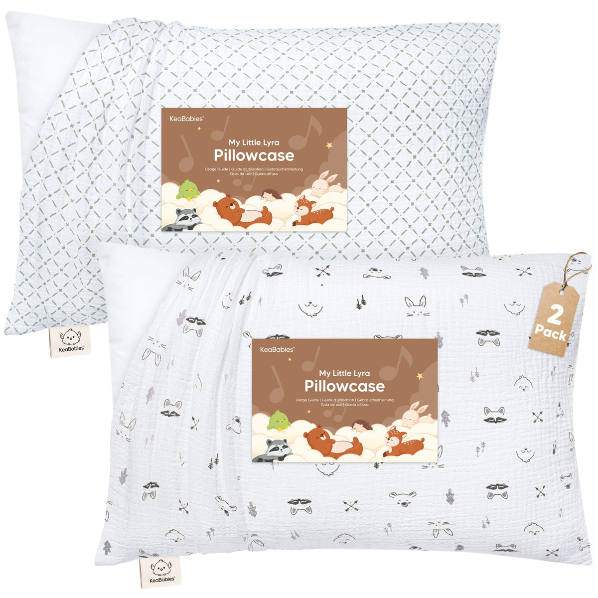 2-Pack Muslin Toddler Pillowcases