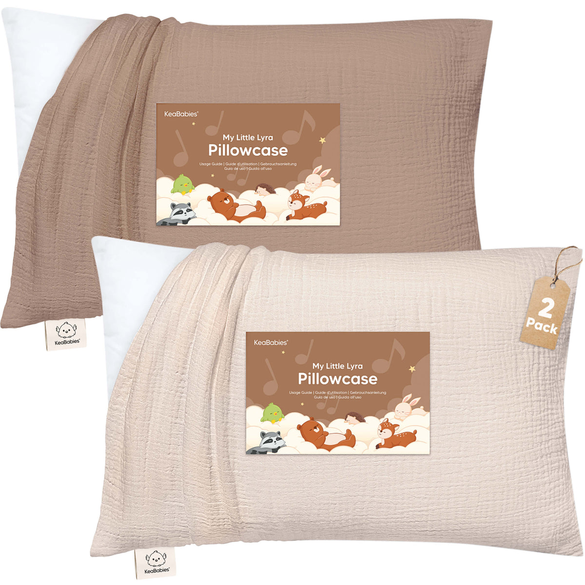 2-Pack Muslin Toddler Pillowcases