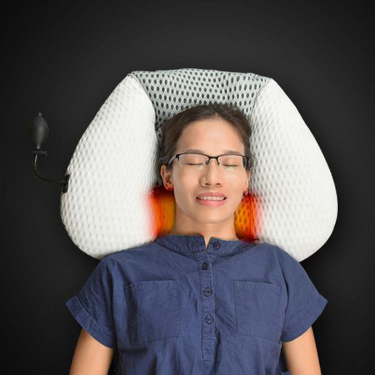 Höhenverstellbares Massagekissen mit Wärmefunktion