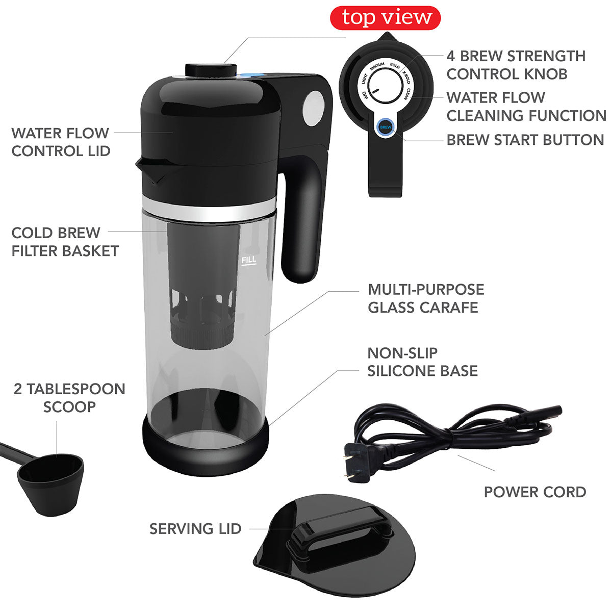 Cafetera de café frío instantáneo