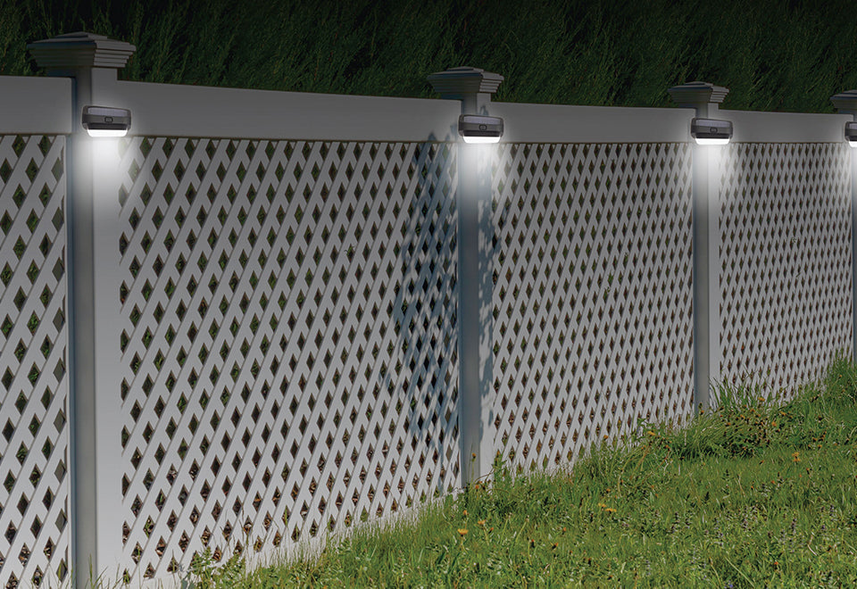 LED-Solar-Zaunleuchten (4er-Set)