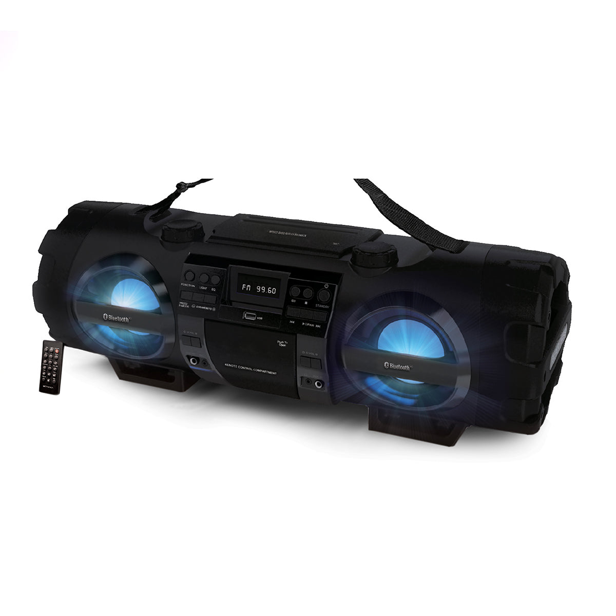Dual Subwoofer Bluetooth Boombox