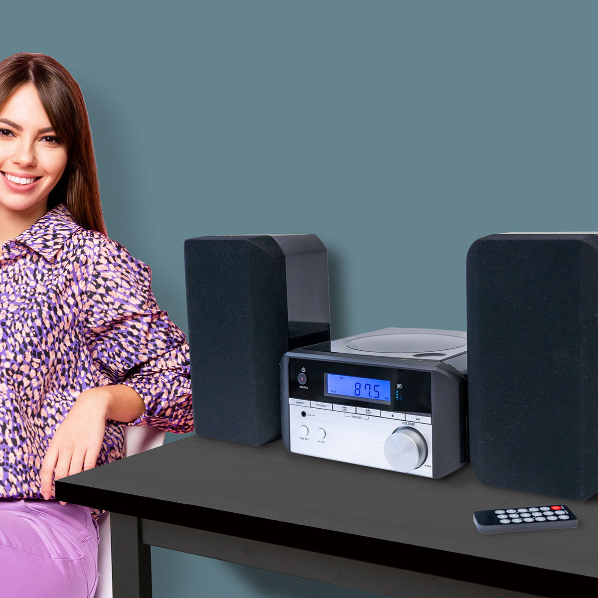 Bluetooth-CD-Mikrosystem mit UKW-Radio