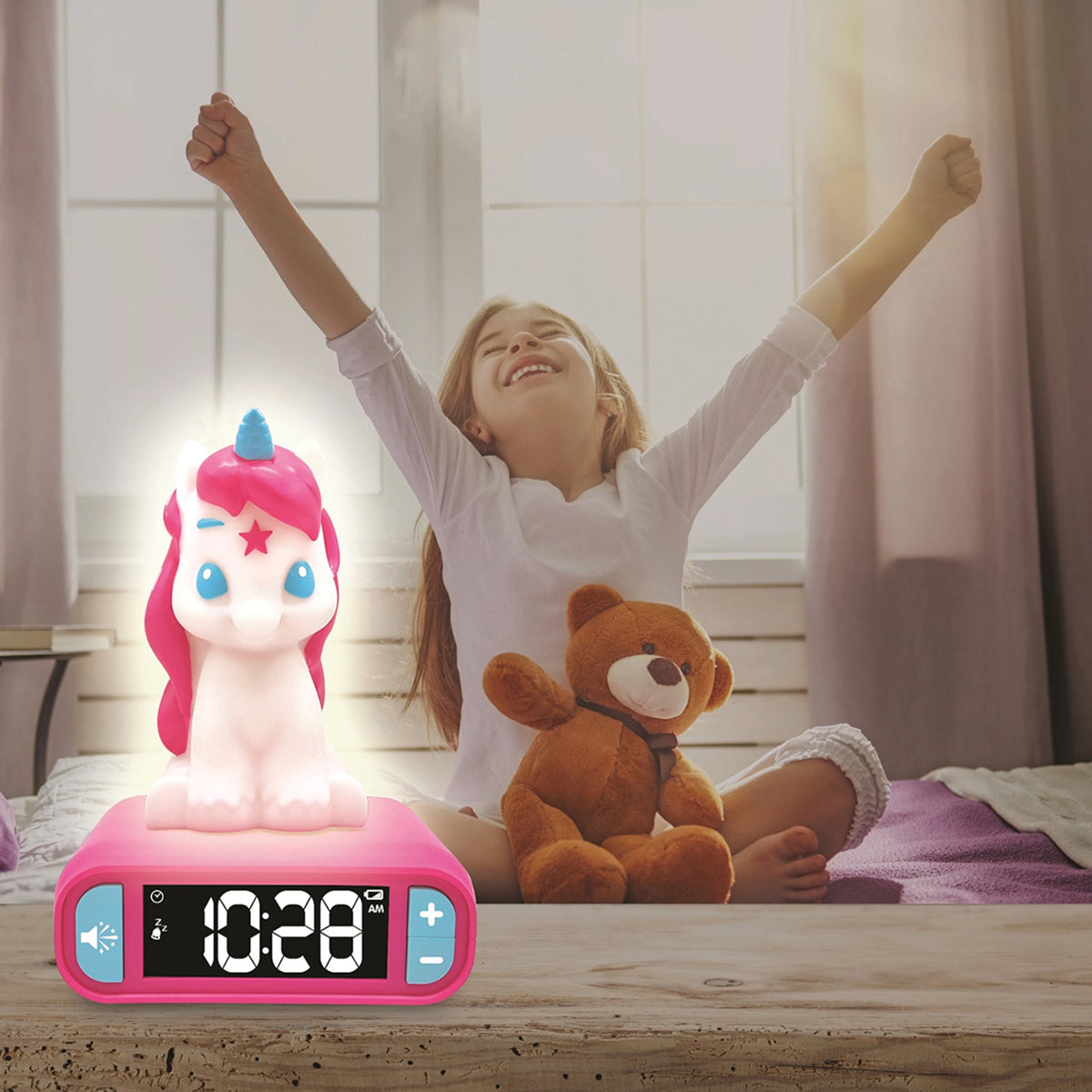 Digitaler Einhorn-Wecker mit Nachtlicht