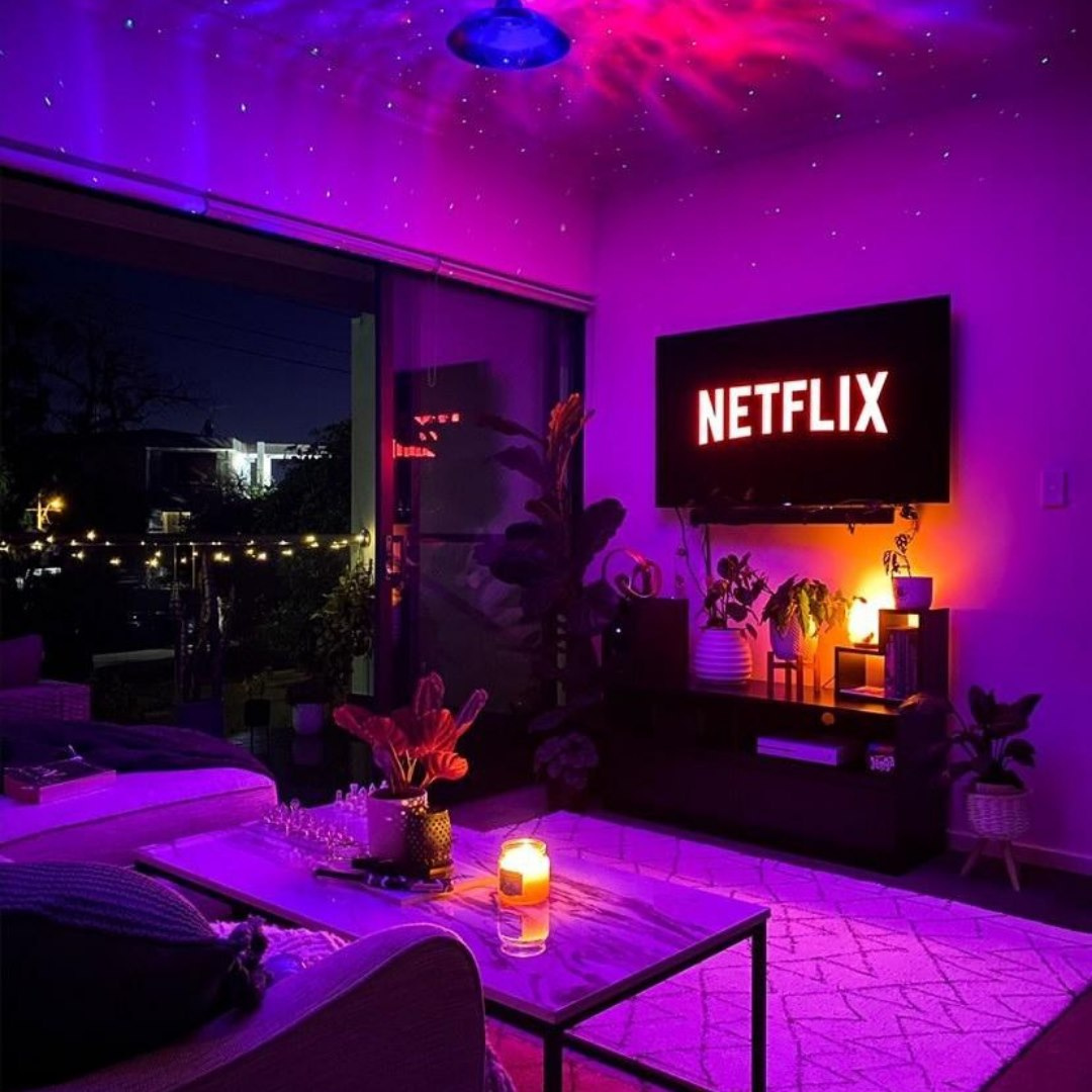 Starry Night Sky LED Projector with Bluetooth Speakers & Remote Control for Bedroom Ceiling Walls | Thomler