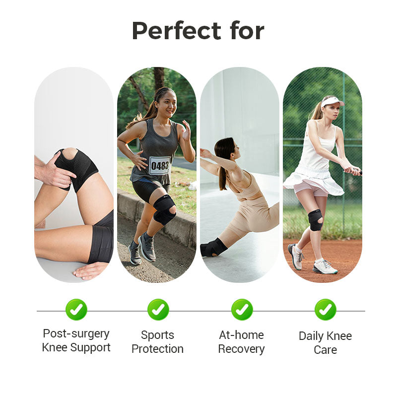 Adjustable Knee Brace with Stabilizing Straps – Breathable Compression Sleeve for Sports