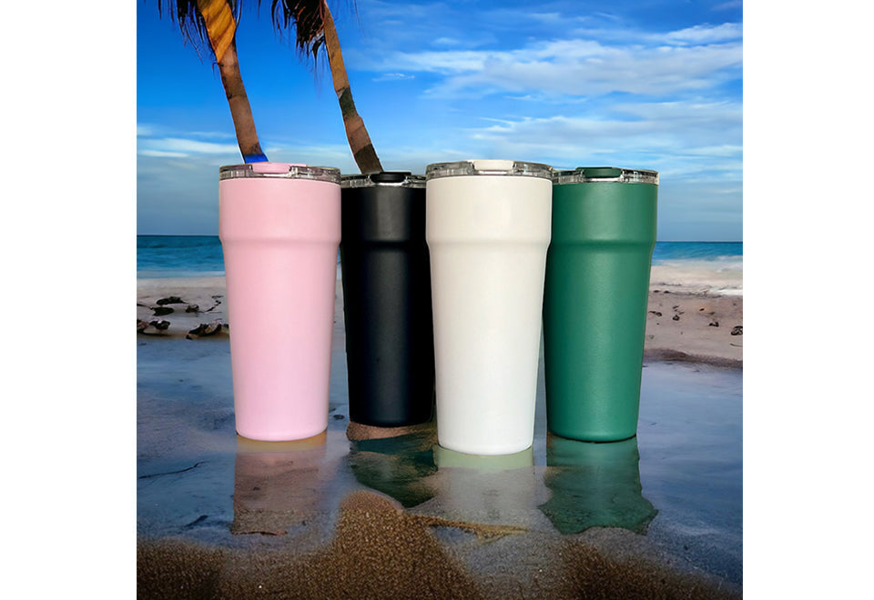 Vaso térmico de doble compartimento para frío/calor de 30 oz