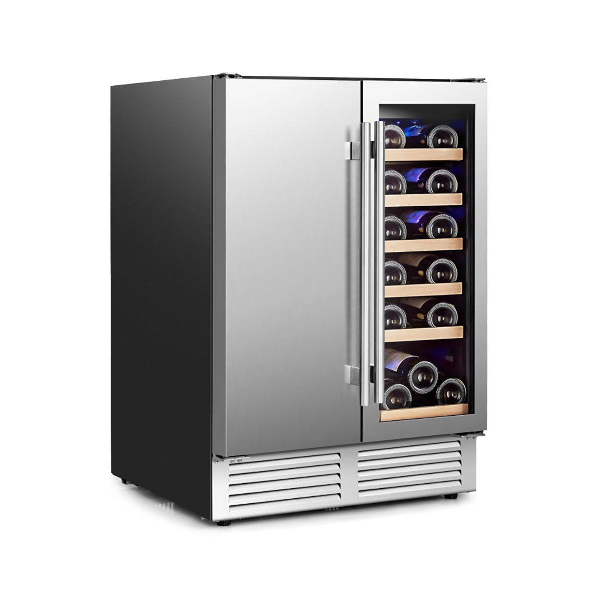 2-in-1 Dual Zone Beverage and Wine Cooler