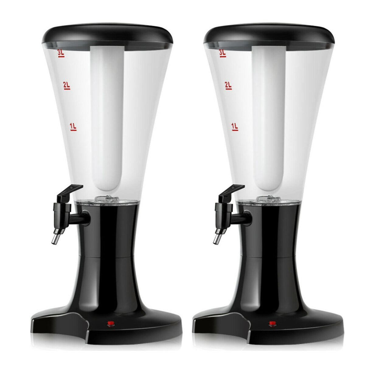 Bier-Zapfsäule mit LED-Beleuchtung (2er-Set)
