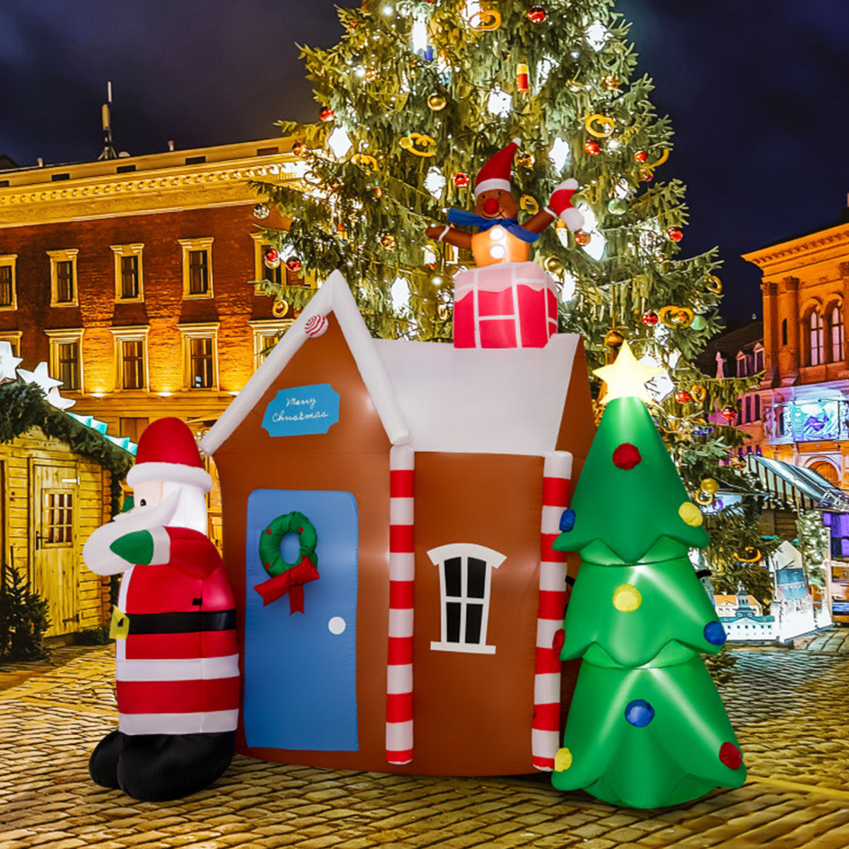 7' Inflatable Christmas Gingerbread House