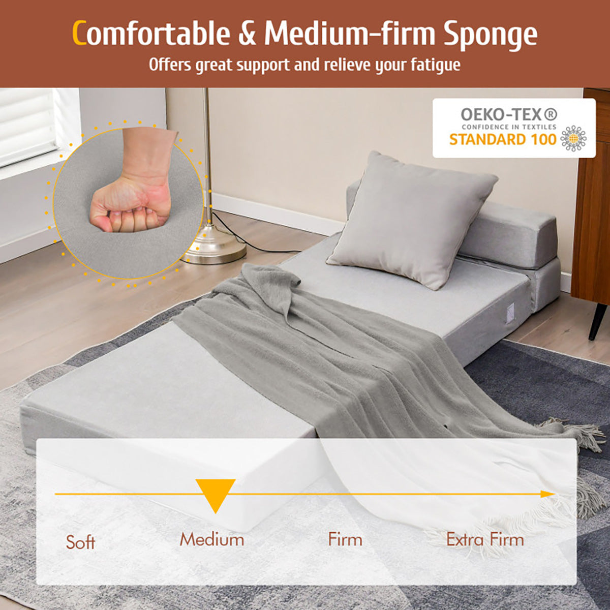 Dreifach klappbares Schlafsofa