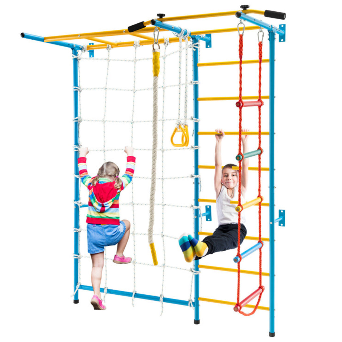 7-in-1 Kinder-Sprossenwand-Set für den Innenbereich